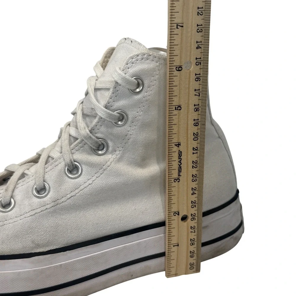 Converse Chuck‎ Taylor All Star Lift Platform Canvas White High Top Sneakers 9W